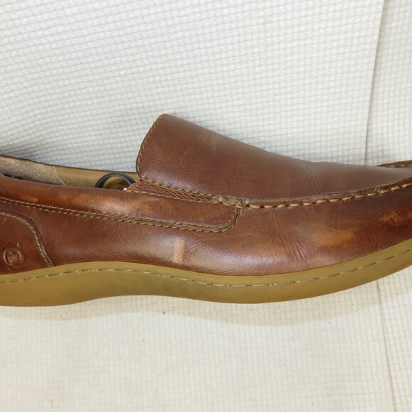 BORN Eberhard H44116 Loafers Driving Driver Brown Mens 12 M Moccasin Toe Slip-On - Picture 11 of 13
